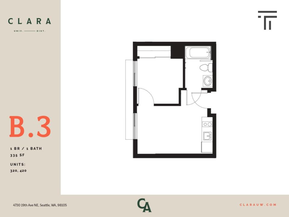 1 Bed 1 Bath