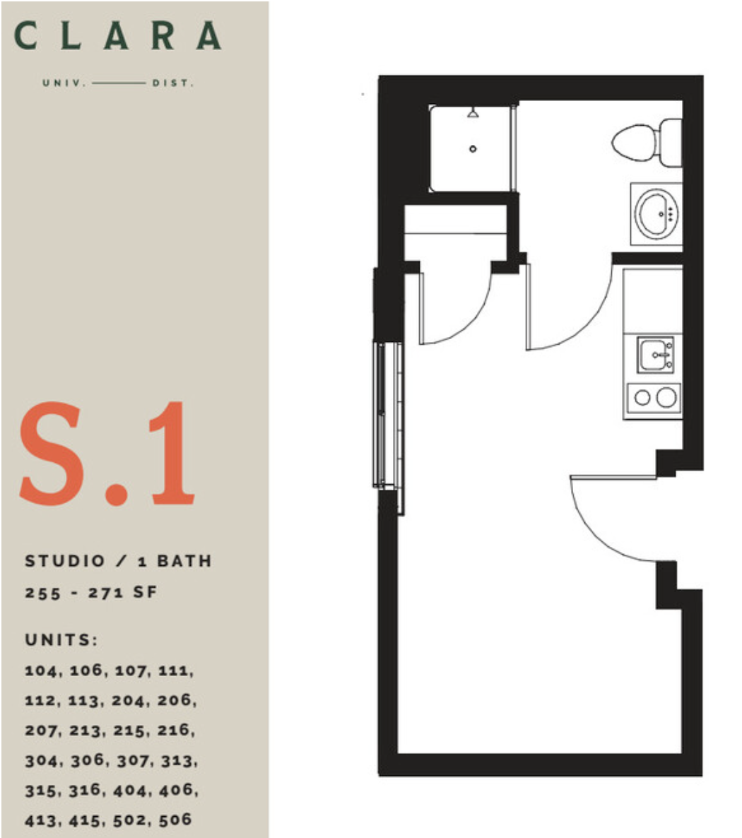 UW Off-Campus Housing | Clara Apartments | Studio, 1- to 3-Bedroom Rentals Available