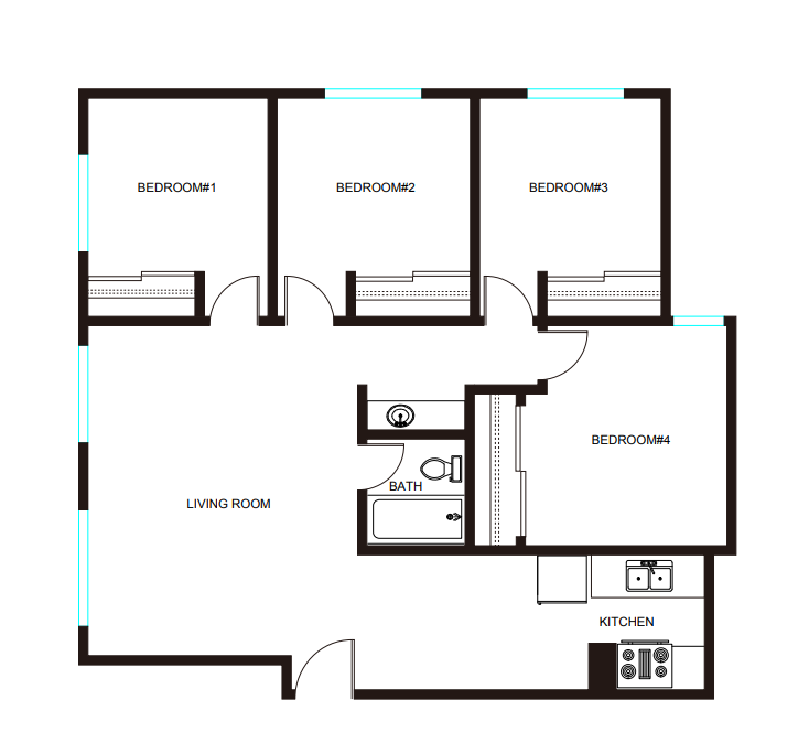 4 Bed 1 Bath
